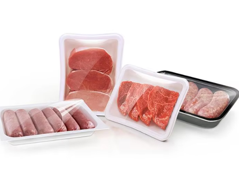 Bandeja PP preta MAP de fabricante profissional para embalagens de carne