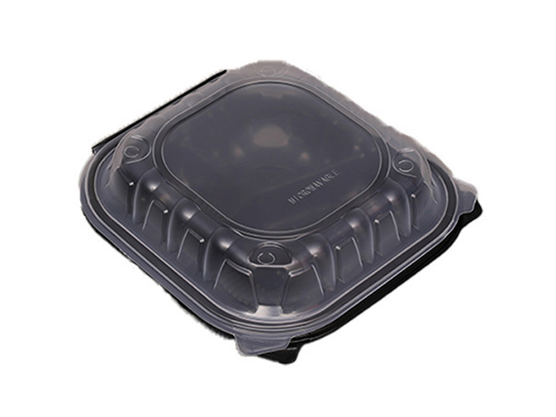 Bandeja MAP de plástico PP preto para refeições prontas