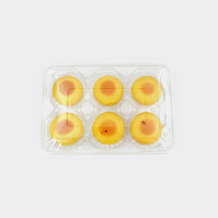 Disposable Transparent PET Plastic Pastry Containers Box With Dome Lid Copy