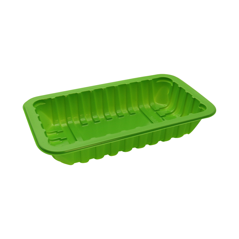 HSQY Black Rectangular PP Map Sea Food Trays Packaging Sealable Thermoforming Tray for Meat
